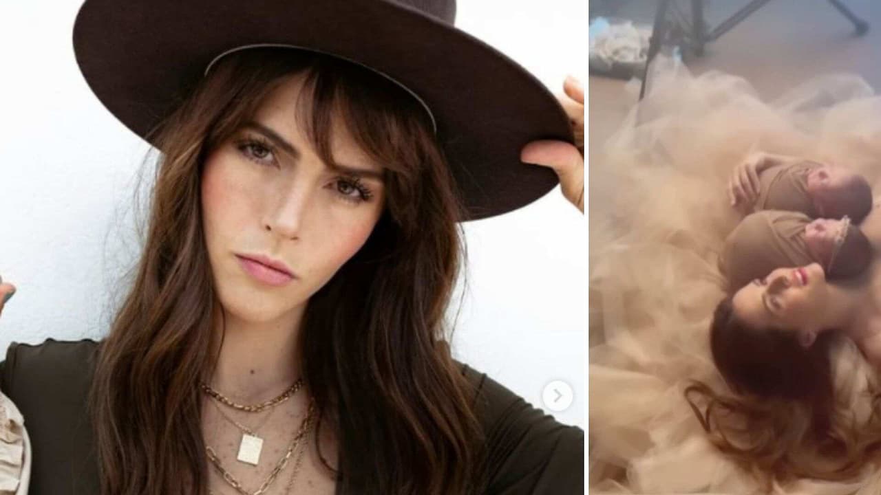 Claudia Álvarez comparte adorable sesión fotográfica con sus mellizos