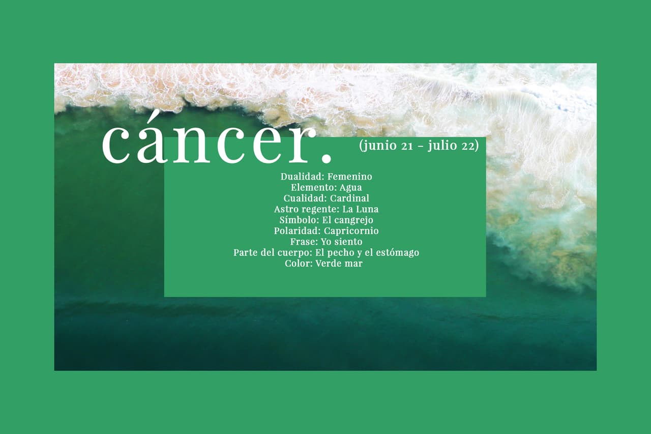 CÁNCER (junio 21 - julio 22). El cuarto signo del Zodiaco, un signo que ante cualquier peligro, se resguarda en su caparazón.
