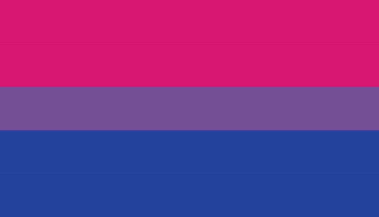 Vector modern bi flag background. type of sexual minorities