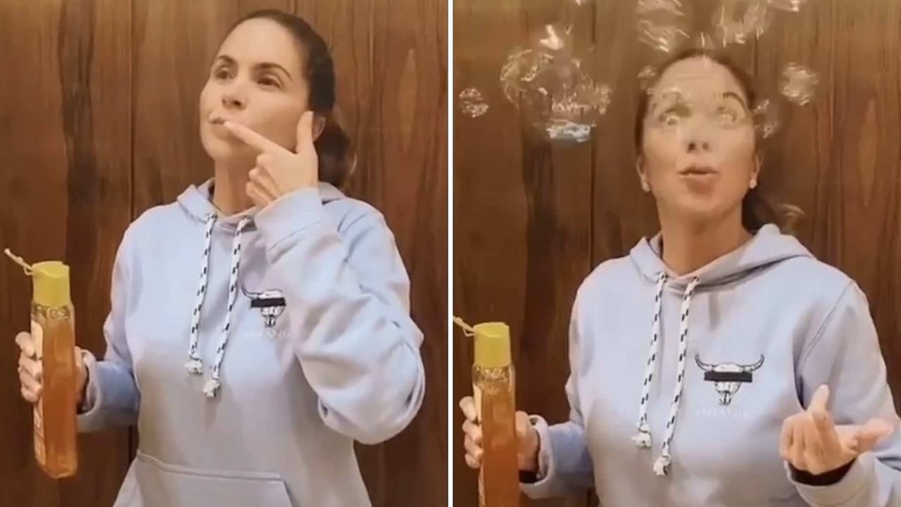 Este es el tiktok que le censuraron a Lucero por aparecer haciendo burbujas de jabón con su boca