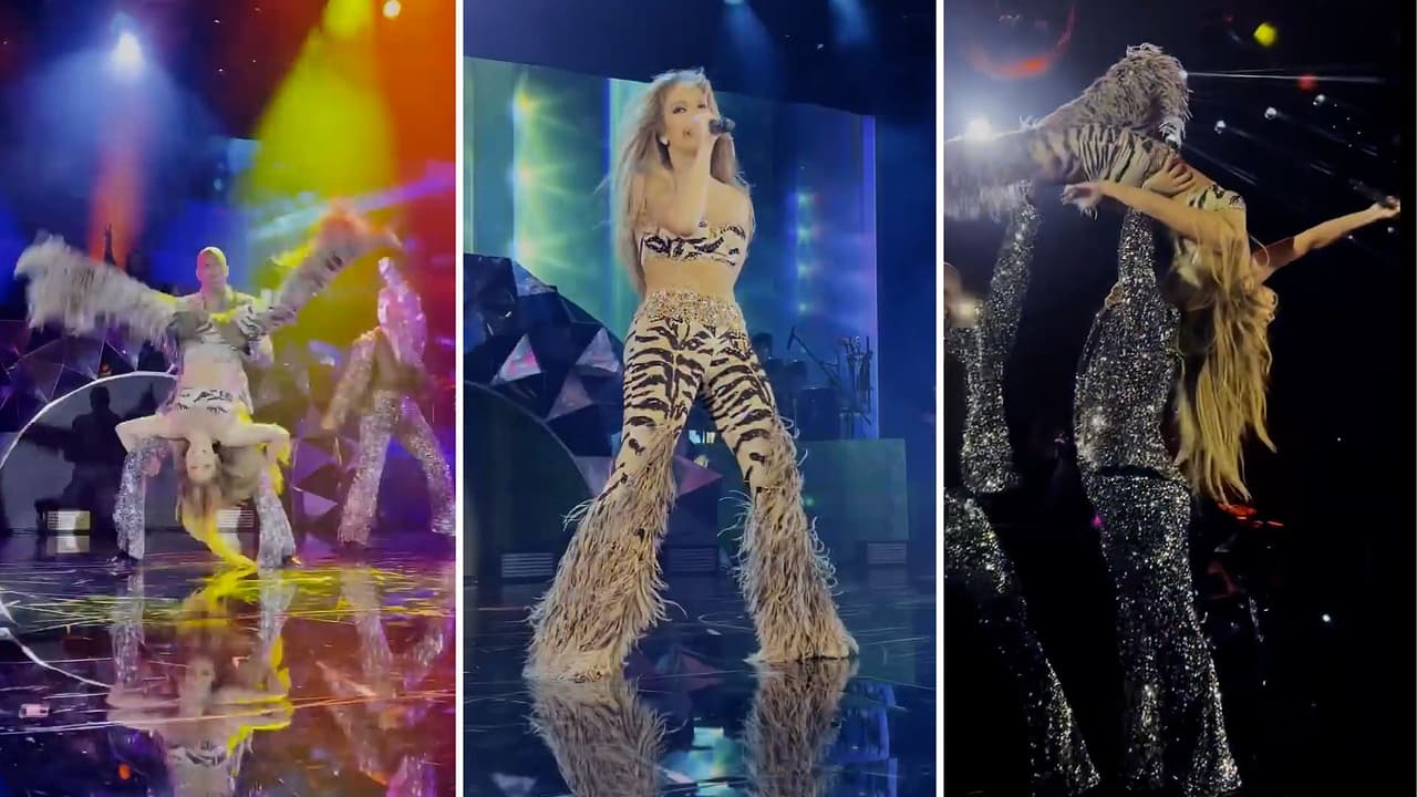A sus 53 años, Jennifer Lopez protagoniza arriesgadas acrobacias en concierto