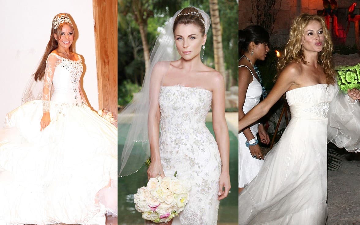 Actrices y cantantes del mundo de la farándula mexicana han dado el “sí acepto” con increíbles looks de novia que pocas podremos olvidar. Aquí una recopilación de los mejores vestidos de las famosas.