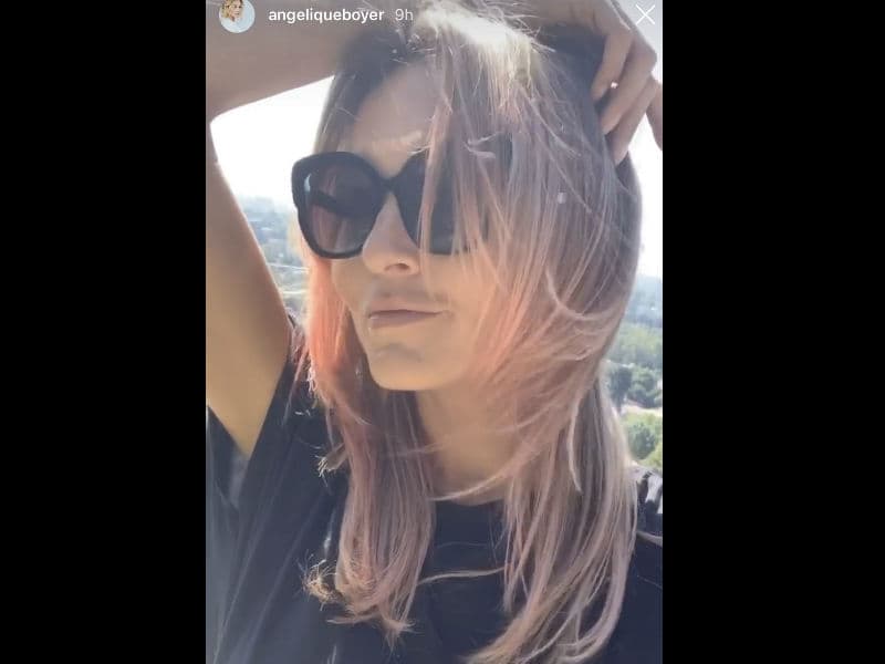 Angelique Boyer ahora luce cabello color rosa