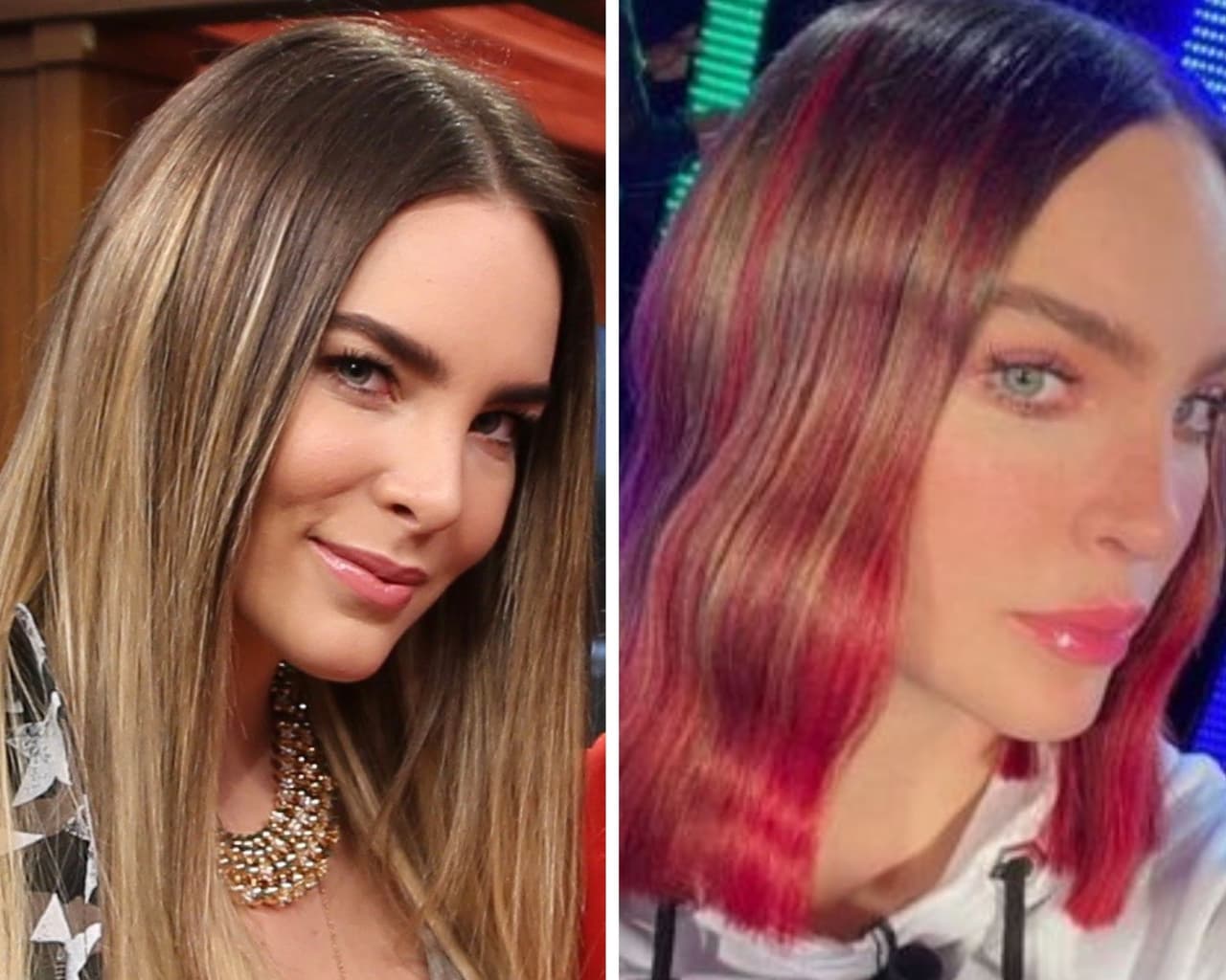 Otra ex-estrella infantil que intentó el color rojo, fue Belinda. La también cantante se inspiró en su look de Silvanna en "C´omplices al rescate", combinando mechas rojas con su rubio claro natural.