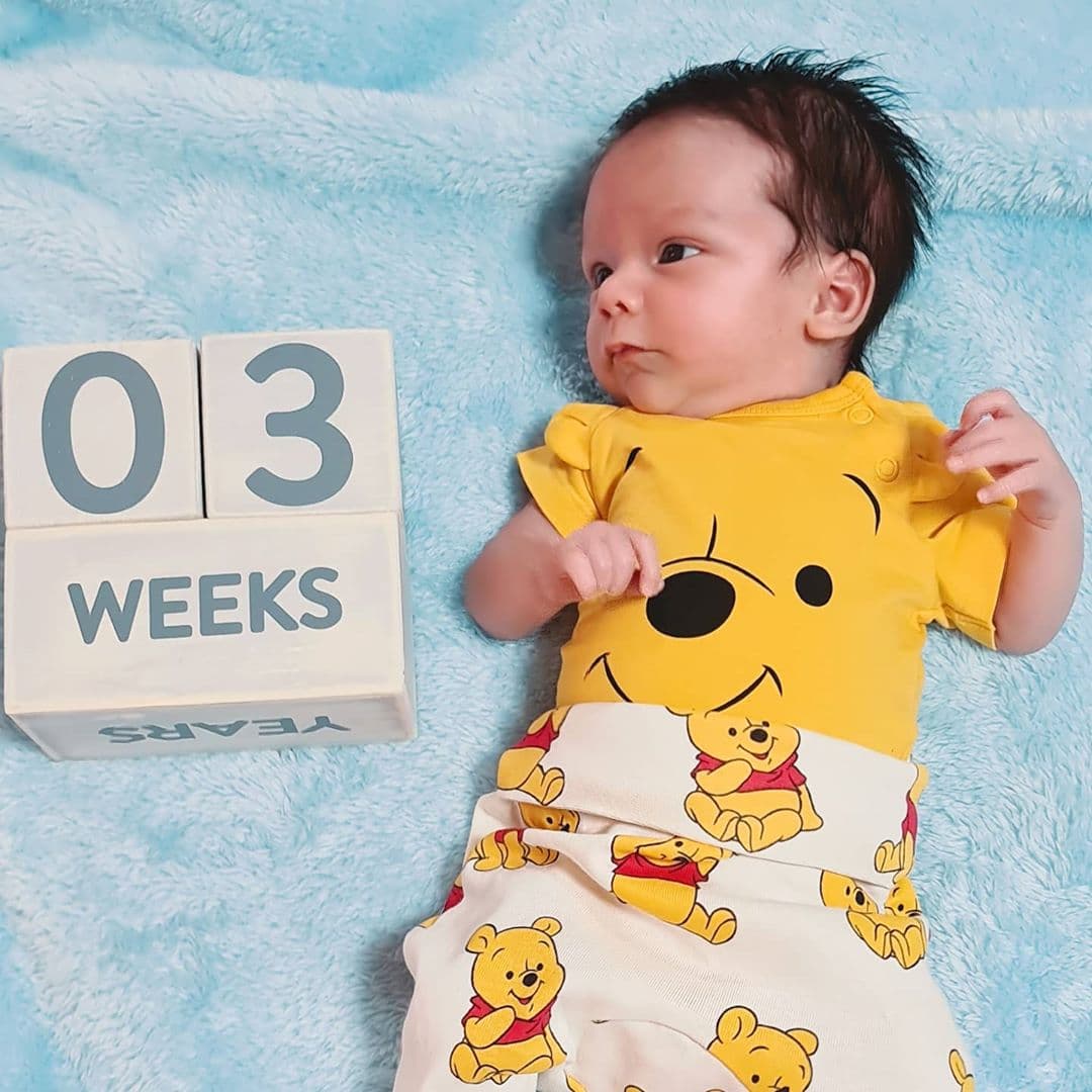 “Tómame una foto mami, así como que no me doy cuenta! Ahora si soy todo un #influencer #babyinfluencer”, se puede leer también en el pie de una de las fotos en las que aparece André con un letrero a su lado de un mes. 
<br>
