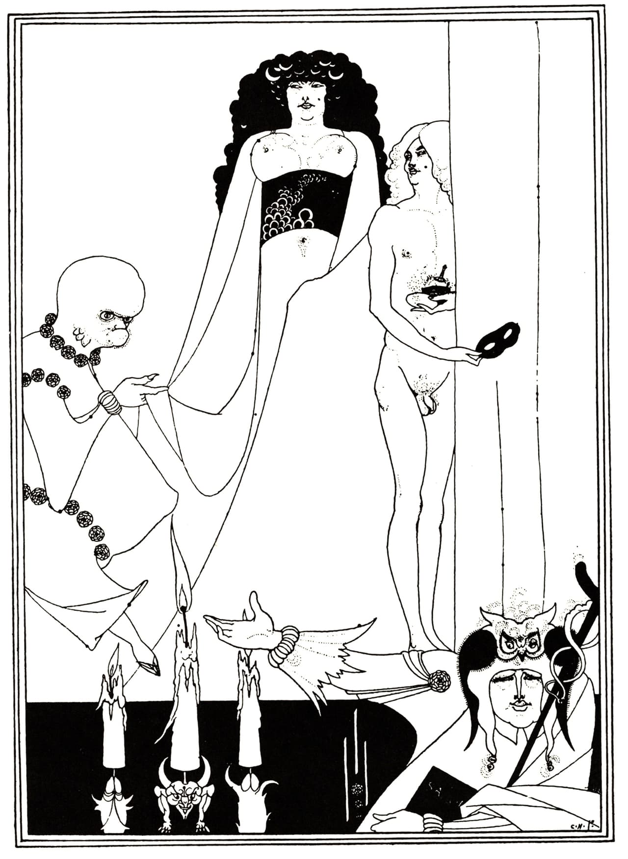 Herodías hace su entrada. Vincent Aubrey Beardsley , 1893