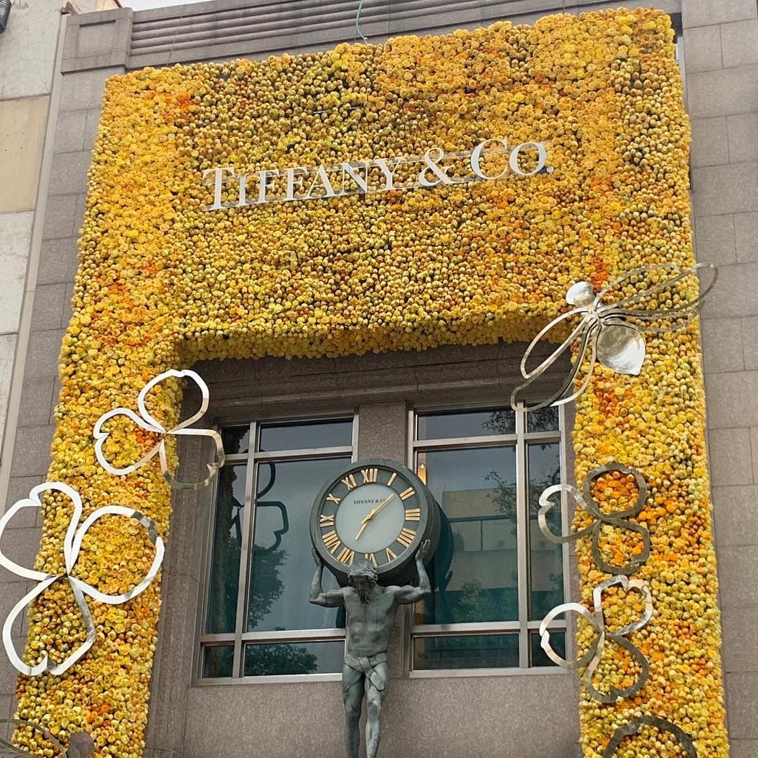 Así se ve la entrada a Tiffanys & Co.