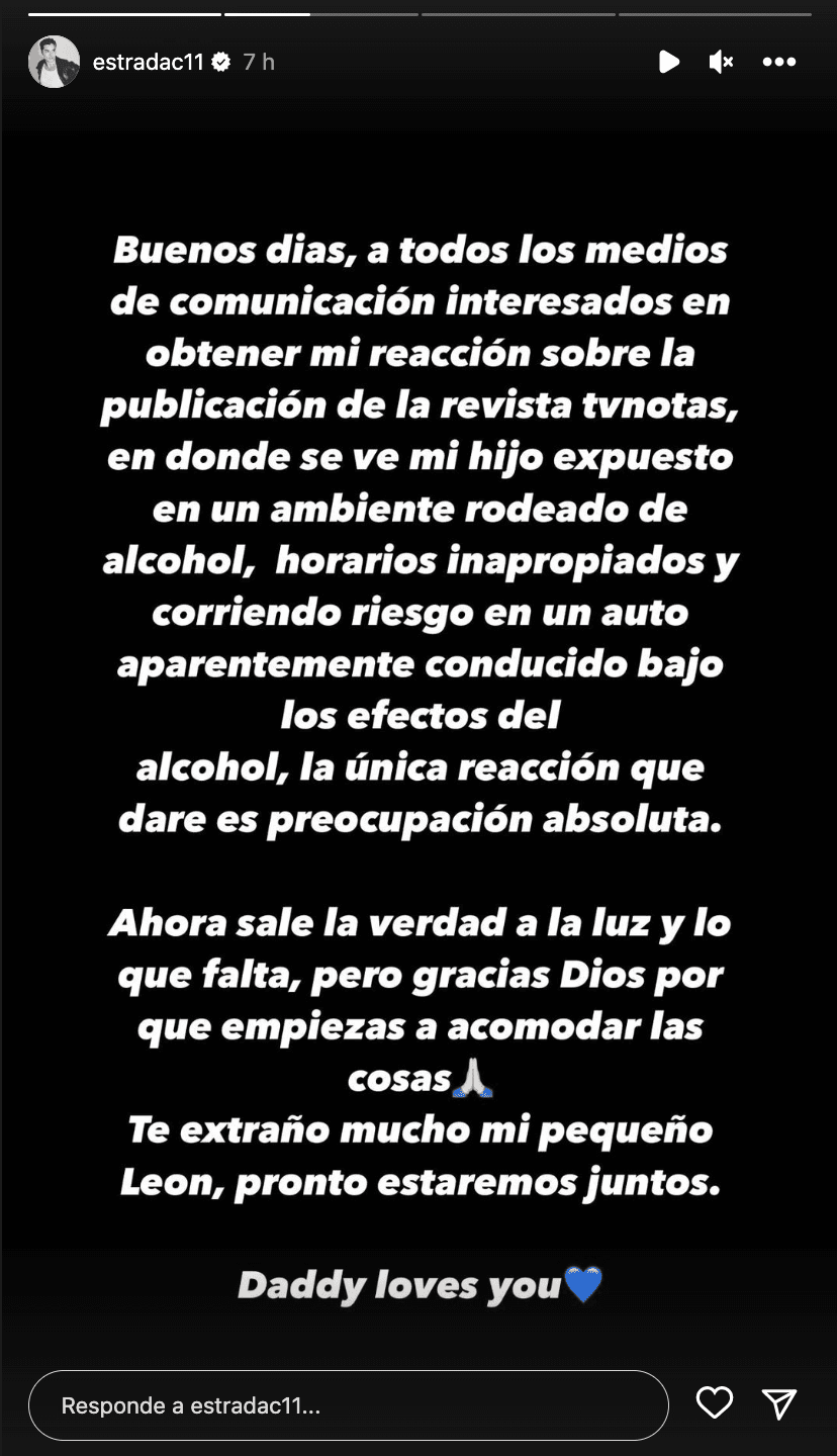 El modelo insinuó que su hijo Leonel no está teniendo los cuidados necesarios por parte de Ferka.