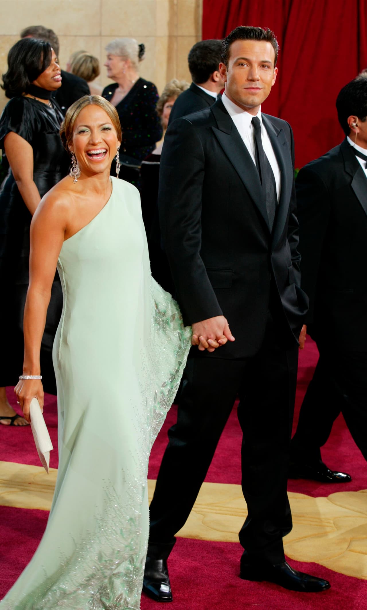 Jennifer López y Ben Affleck en la entrega de los Premios Oscar 2003.