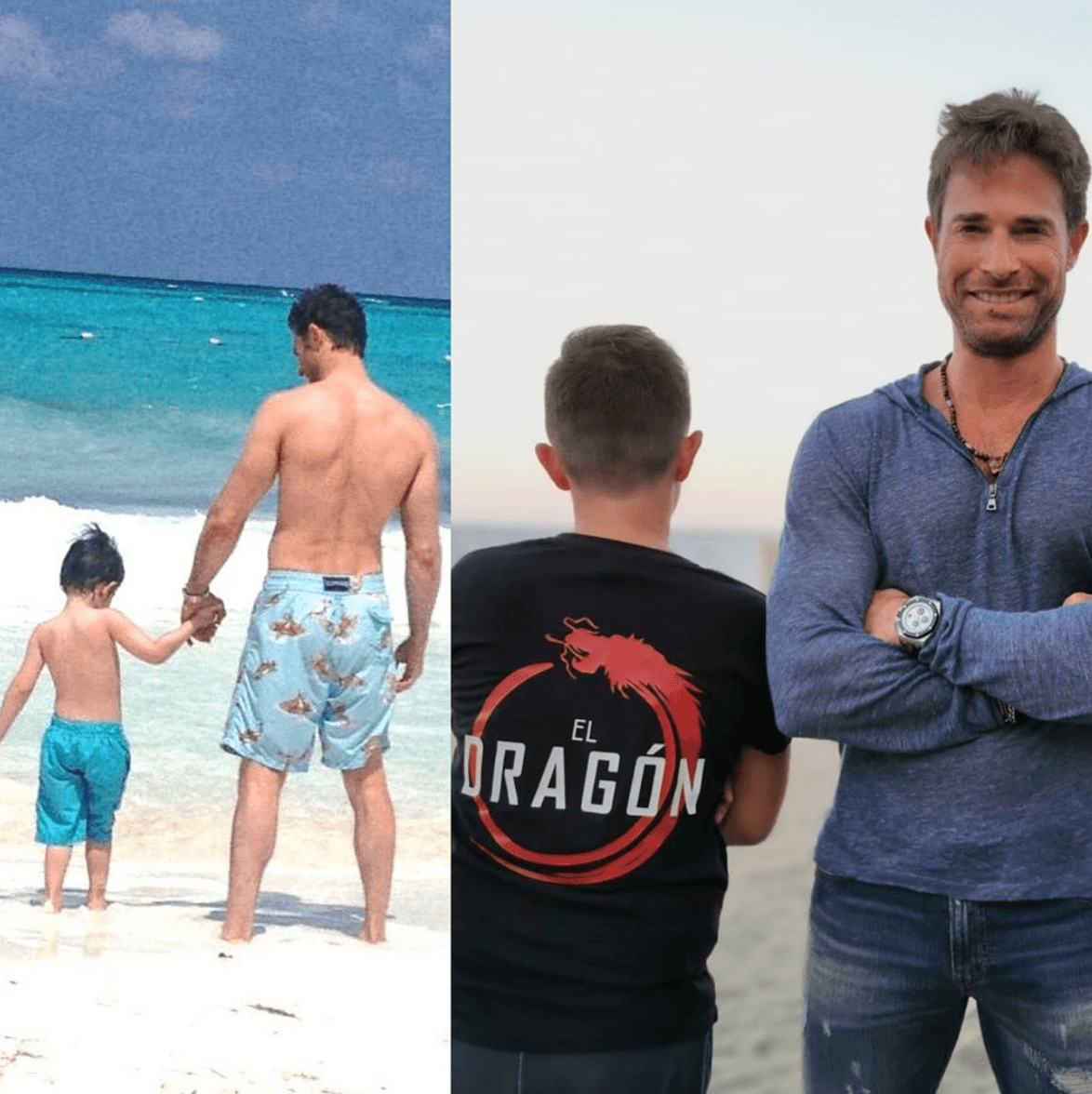 Cuando el protagonista de telenovelas lo hace, por lo general sale de espaldas o no se alcanza a distinguir el rostro del pequeño Santiago de 10 años de edad. Pero cada que puede, le dedica tiernos mensajes de amor.