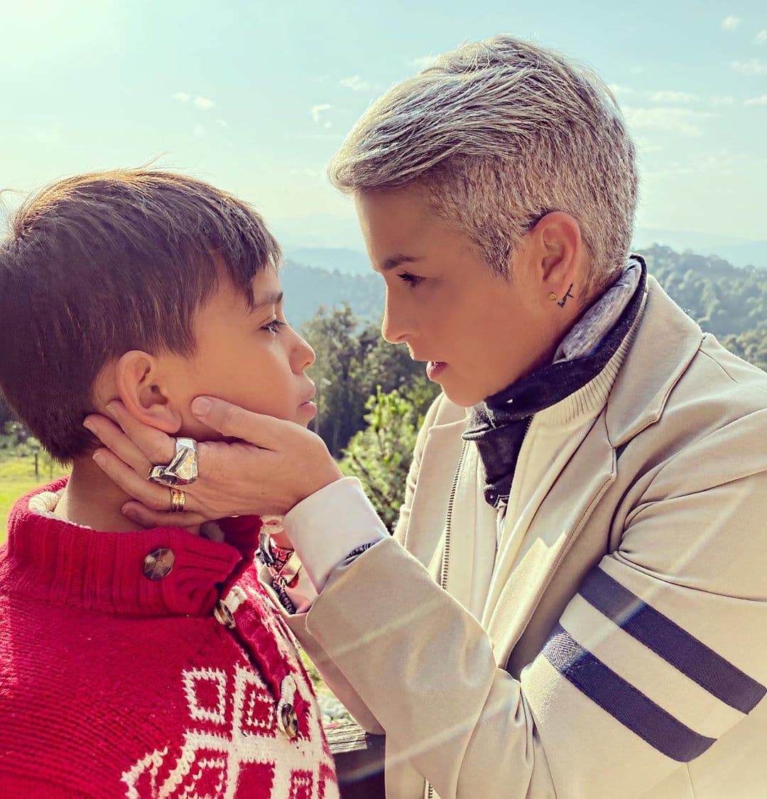Federica Quijano y su hijo Sebastián.