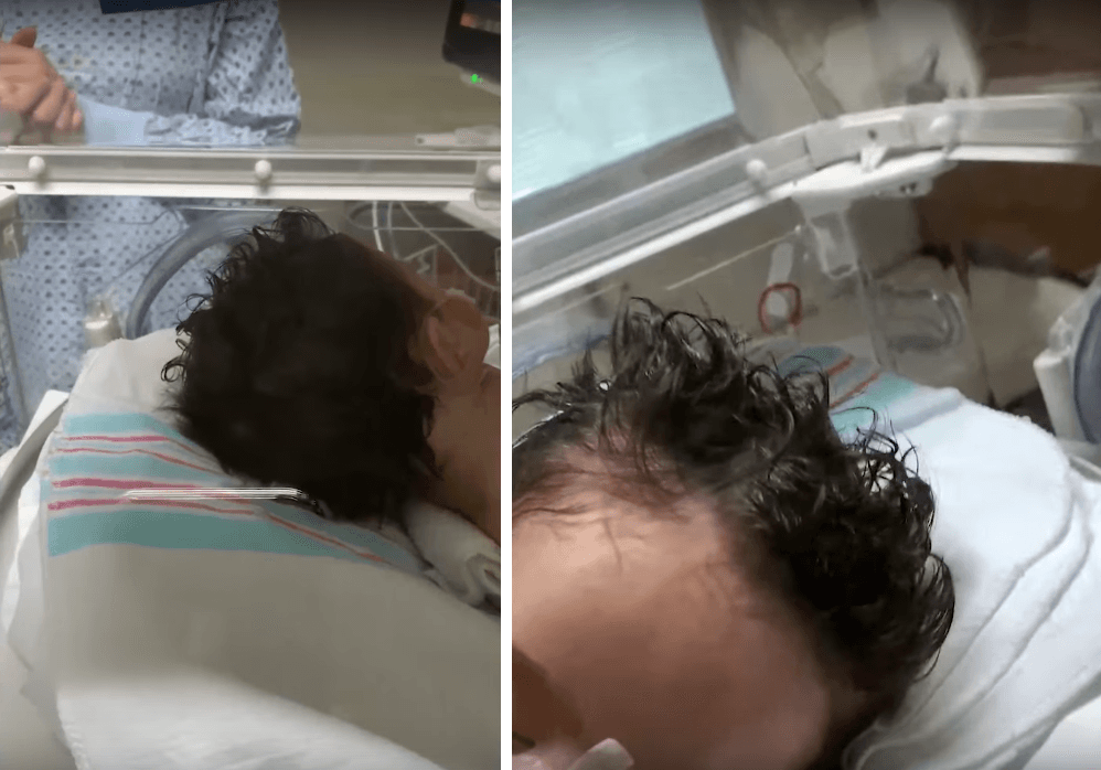 Emocionados, la pareja también grabó los pequeños rizos que comenzaban a adornar el cabello de su bebé: “Eres colcoho, mi amor, colocho más bello”, dice, orgulosa, Brenda Kellerman.