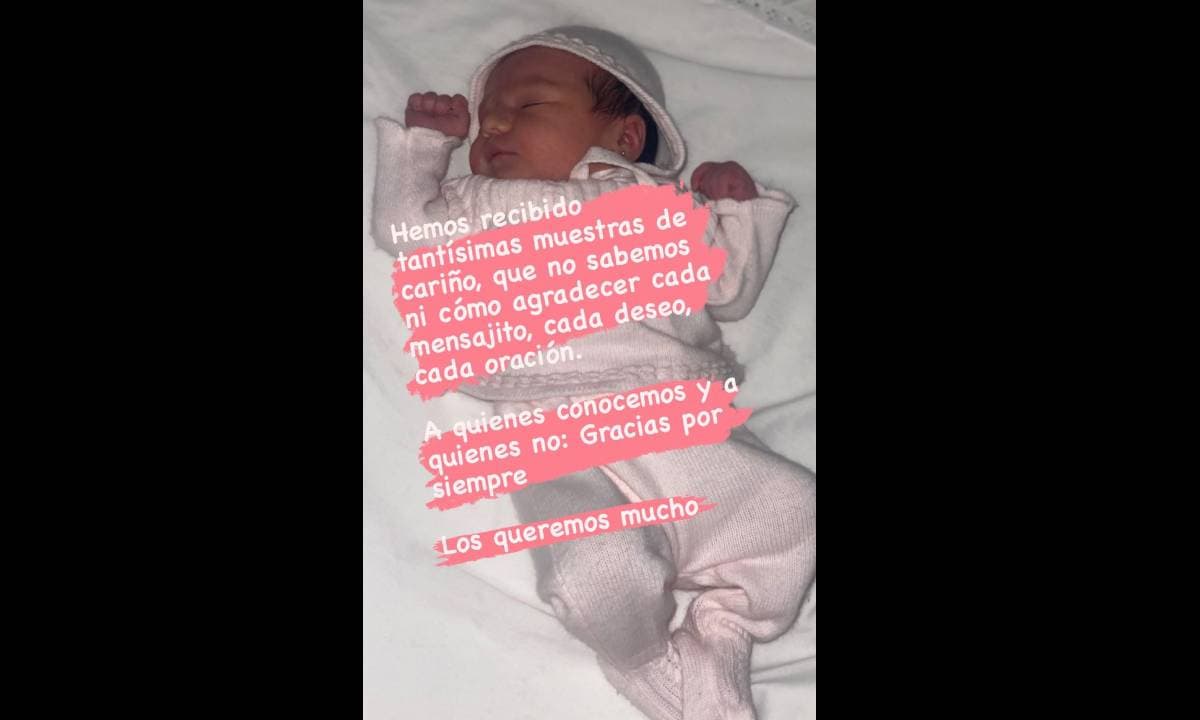Danielle Dithurbide presenta a su hija Lucía con tierna foto