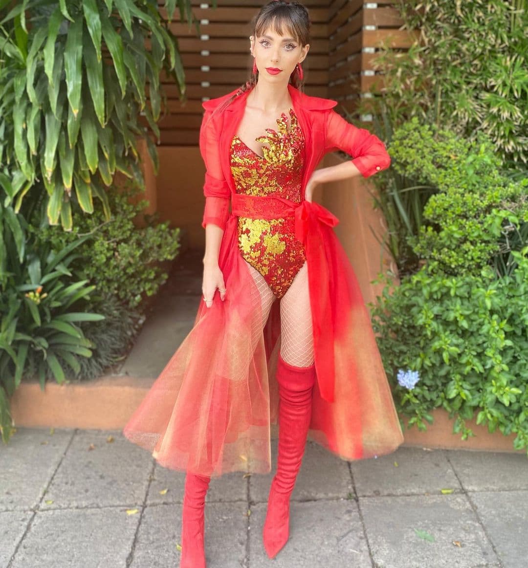 Domingo con domingo, Téllez sirvió los mejores looks inspirados en algunos personajes de '¿Quién es la Máscara?'. Aquí su interpretación de Jalapeño.