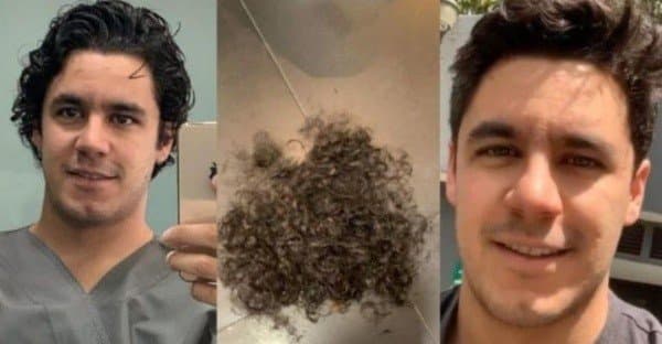 A través de historias de Instagram, el joven le dijo adiós a la larga melena que había presumido durante la cuarentena y sorprendió con un corte mucho más pulido y con el que revivió aquel look de su padre en los 90.