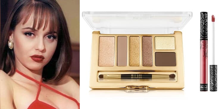 Para recrear el look, utiliza sombras de en colores nude, tierra y dorado; esto le dará protagonismo a tus labios si los maquillas con un labial rojo quemado. Como sugerencia, la paleta "Nude" de Milani y el labial "Underage Red" de Kat Von D.