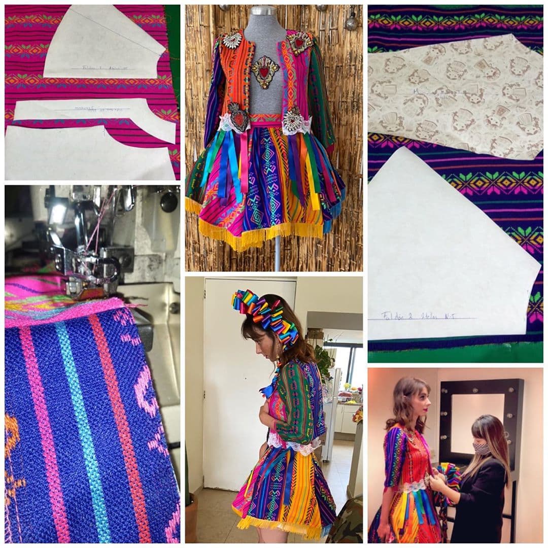 Almus de la Torre, diseñador encargado de crear este look para Natalia, también compartió dichas fotografías desde su cuenta de Instagram, señalando su respeto y cariño por este tipo de artesanía, la cual es parte de la identidad de algunos de los pueblos originarios de México.