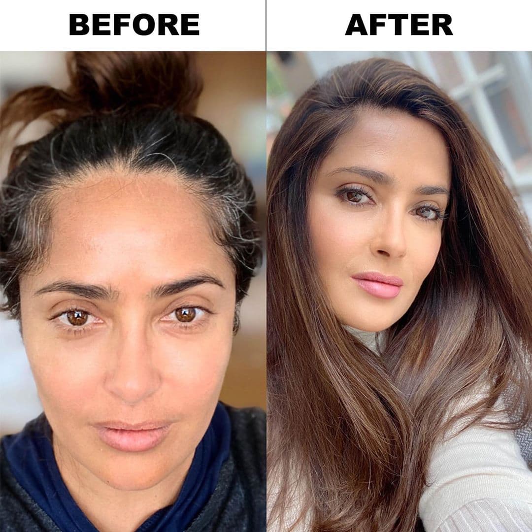 Quien jamás ha tenido tiempo para esconder los signos de la edad en su imagen, es Salma Hayek. Durante los primeros meses de curarentena, la actriz mexicana presumió con orgullo sus canas, y aunque por motivos de trabajo tuvo que retocar sus raíces, la veracruzana no dejó en claro que, si por ella fuera, seguiría con sus canas blancas.