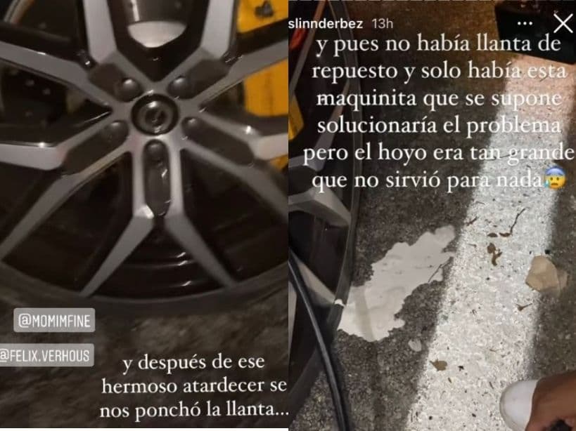 Aislinn Derbez sufre accidente en viaje por carretera; queda atrapada en medio del bosque.