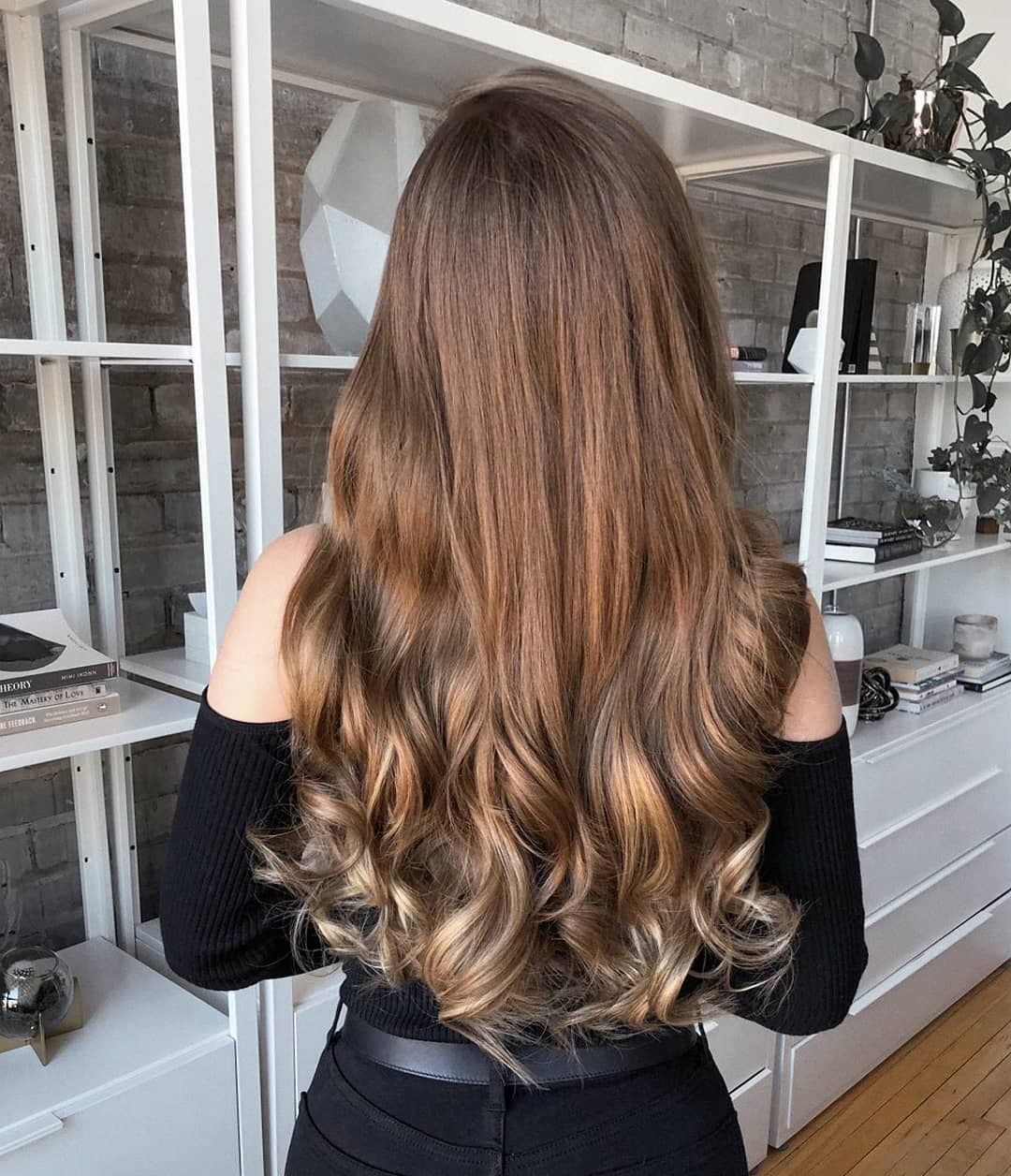 Colores balayage chocolate y miel.